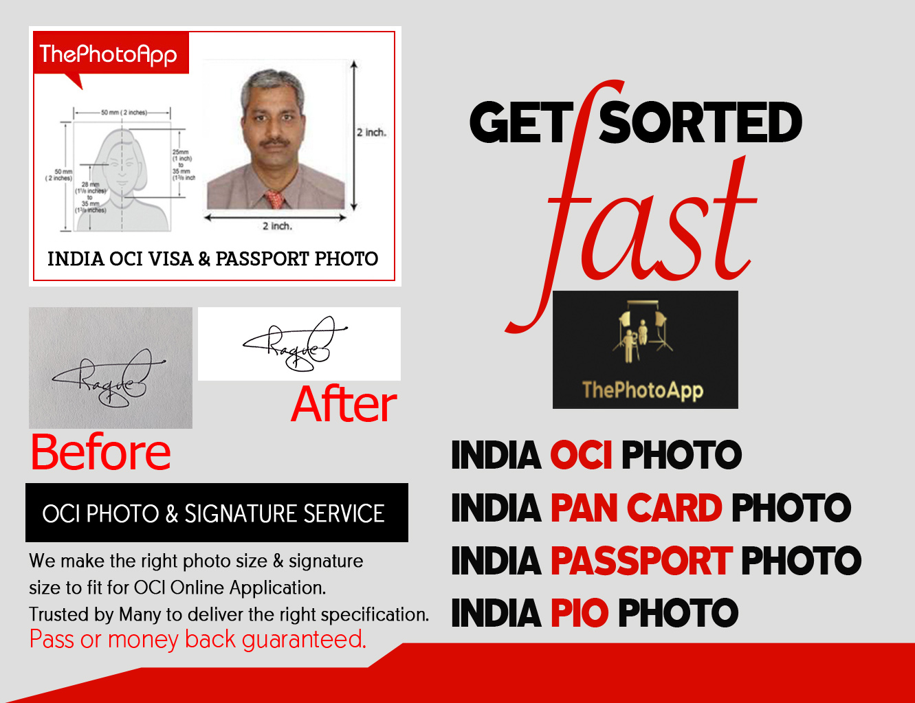 India OCI Signature Image Sample